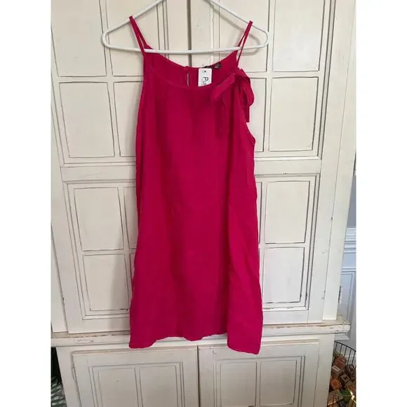 Lungo L'arno | Dresses | Nwt Lungo Larno Size Medium Bright Pink Linen  Sundress Dress | Poshmark